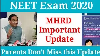 NEET 2020 very Important video for students/parents |AIIMS |NEET Exam Date