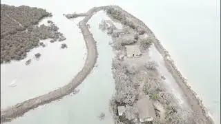Tsunami and Volcano Eruption Aftermath at Nukunukumotu Island 16 January 2022