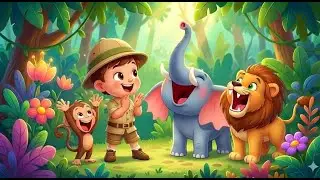 Learn Animals with Sounds 🦁🐘🐒 | Animal Song for Toddlers (Roar Stomp Jump)#AnimalSong#AnimalSounds