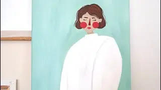 Beautifull abatract girl painting with acrylics | Trendy APND UNIQUE DIY