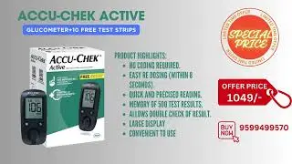 ACCU-CHEK ACTIVE GLUCOMETER AND TEST STRIP AT healkit.in#glucometer #diabete #patient #good #health