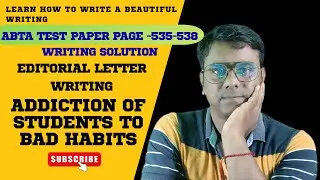 ABTA Page 538 Editorial Letter | English Writing Solution 2025-26 | Madhyamik & WBBSE