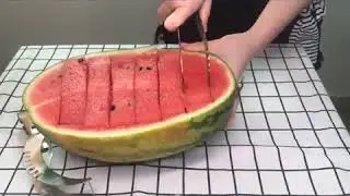 Stainless Steel Watermelon Slicer Fruit Melon Cutter Corer Scoop Kitchen Tool Utensils Slicy