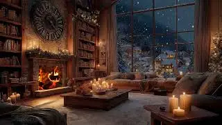 Cozy Fireplace & Gentle Piano | Winter Ambience for Focus and Relax