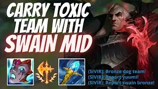 HOW TO CARRY TOXIC TEAMMATES WITH SWAIN MID IN SEASON 12! SWAIN MID GUIDE | BEST RUNES AND BUILD!