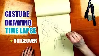 Gesture Drawing Practice | Gesture Time Lapse | Gesture Drawing Sketching Tips