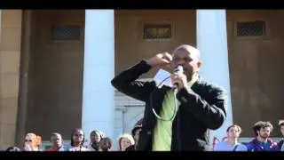 Joseph Mathunjwa addressing the RMF Marikana Solidarity March at UCT (20 August 2015)