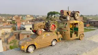 Muddy taxi accidents help with jcb crane | muddy toys new video kids