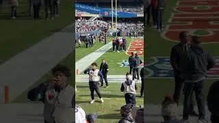 Questionable color of the turf at soldier field #lawncare