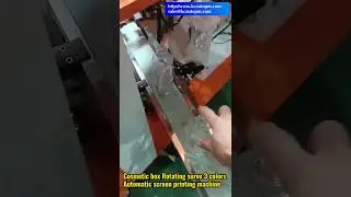 Cosmetic box Rotating servo 3 colors automatic screen printing machine