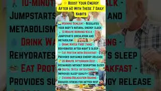 ⚡️ Boost Your Energy After 60 With These 7 Daily Habits #seniortipsdaily