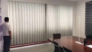 Motorized Ripple Fold Draperies with 80mm Runners