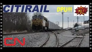 1/22/23 Freshly Painted Canadian National & Citirail DPU moves through town!