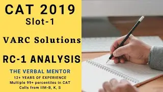 CAT 2019 VARC | Passage 1 | Summary | Analysis | how to solve RC | Previous year CAT RC | RC Tips