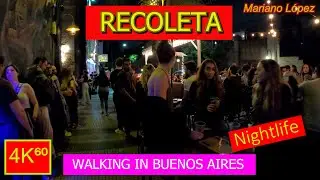 4K⁶⁰ 🚶 - 👉 БУЭНОС АЙРЕС ночью 🌙 прогулка - Пеший тур - АРГЕНТИНА - Путешествия - Видеоблог🌟