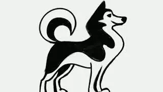 Dog logo - quick sketch on #procreate