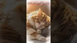 Cat Napping in Afternoon Sun ASMR ☀️ Peaceful Purring  #catpurring #cat