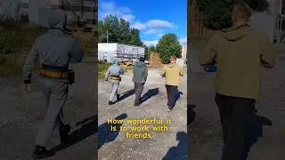 Enjoy your work #teamwork #friendship #carpenter #woodworking #YouTube Shorts #positive vibes