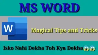 MS WORD Magical Tips and Tricks | Ek Bar Jarur Dekho😱😱 | TECH ASHISH