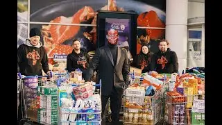 Real Change is No Joke - Trickster Food Bank Drop