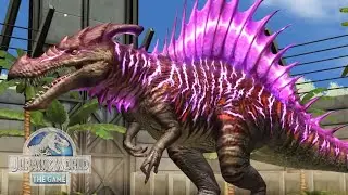 ESPINOSAURIO DINOSAURIO DRAGON MORADO NIVEL 40! yo no tengo suficiente ADN Jurassic World El Juego