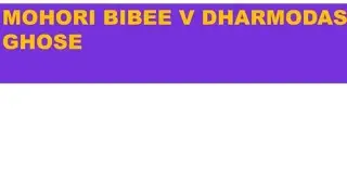 @LawSchool1994 /IMPORTANT CASE LAW, MOHORI BIBEE V. DHARMODAS GHOSE, CONTRACT ACT