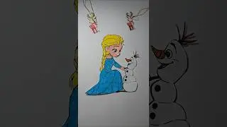 Paper Cut ✂️ Elsa and Olaf #diy #satisfying #shorts #frozen #papercraft
