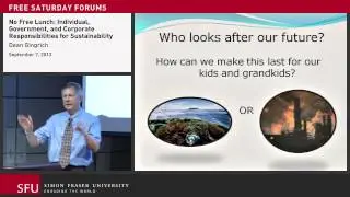 Responsibilities for Sustainability (SFU City Program lecture)