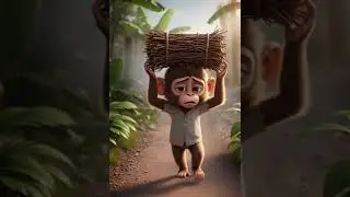 Part 2 A poor monkey mother and his little monkey son sad story 🤕😢#ncs #love #sad #monkey