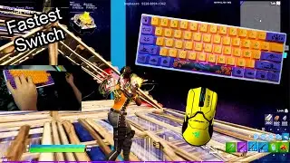 SK61 Optical Yellow ASMR Chill🤩Satisfying Keyboard Fortnite Omnipoint Switch 240 FPS Smooth 4K