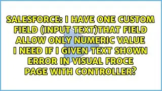 I have one custom field (input text)that field allow only numeric value i need if i given text...
