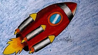Easy Drawing tutorial# Rocket Drawing#colors of life artstudio