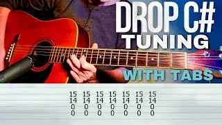 Drop C# Tuning Minor Key Acoustic Riffs (With Tabs)