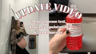 update: 3 hour glucose test, 30 week apt., and 3rd trimester so far