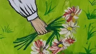 Easy Painting 🎨💐..... #painting#art #diycraft #craft #artandcraft 