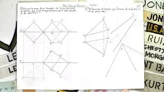 Sistema Di&eacute;drico Directo, sin L&iacute;nea de Tierra. &Aacute;ngulo entre Recta y Plano ep 4. COU curso 91/92.