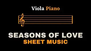 RENT - Seasons Of Love | Viola and Piano (Sheet Music/Full Score)