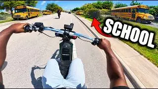 I RODE MY $4,000 E-BIKE TO SCHOOL!