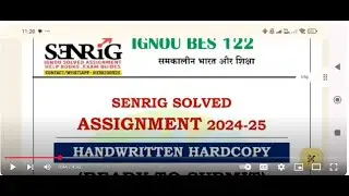 IGNOU BES 122   Solved Assignment 2024-25 Hindi Medium |  IGNOU BA