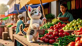 &ldquo;Cute Smart Cat Goes to the Market &ndash; Funny Kids Story | Cat Shopping Adventure for Children&rdquo;