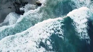 Aerial Harmony: Soothing Drone Views of the Majestic Ocean Waves for Deep Relaxation