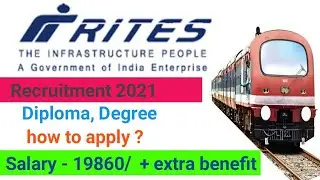 RITES recruitment 2021,rites railway vacancy 2021, railway online vacancy 2021 ,diploma vacancy 2021