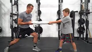 Youth Wrestling Strength Training: towel tug of war