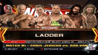 WWE SmackDown Vs Raw 2011 Money in the Bank Ladder Match Gameplay