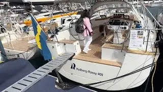 Lets visit the queen of the sailing boats  Hallberg-Rassy in Cannes Yachting Festival 2023