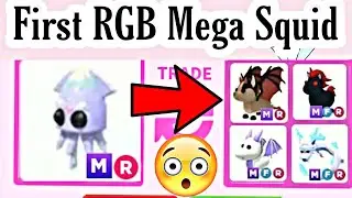 Trading First New Mega Neon Squid In Adopt Me