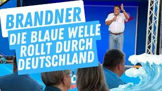 Mit uns wird Deutschland bl&uuml;hen! Wahlkampf in Wriezen Brandenburg 