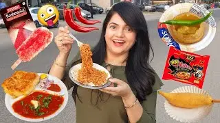 Living on SPICY FOOD for 24 HOURS Challenge | Food Challenge