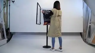 Floor Standing Metal SwingFrame Poster Display