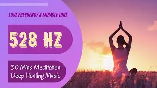 30 Mins Meditation Music - 528 Hz Love Frequency & Miracle Tone Deep Healing - Manifest Miracles